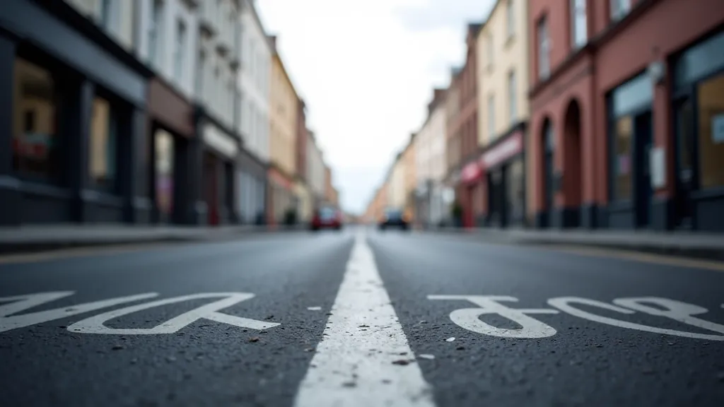 Leading lines photograph, street perspective in Cork city center, converging lines creating depth
